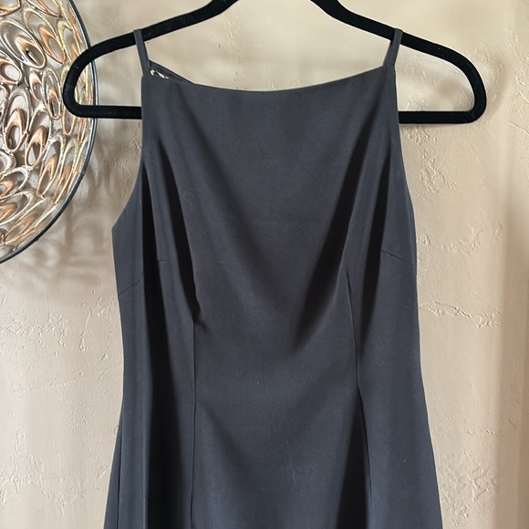 Sz6 Lined Black Dress with eyelet back - Picture 2 of 16